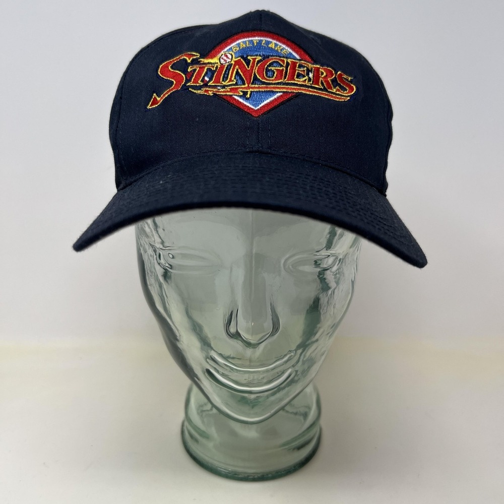 Vintage Salt Lake Stingers Hat Cap Snap Back Mens One Size Blue Baseball Twins